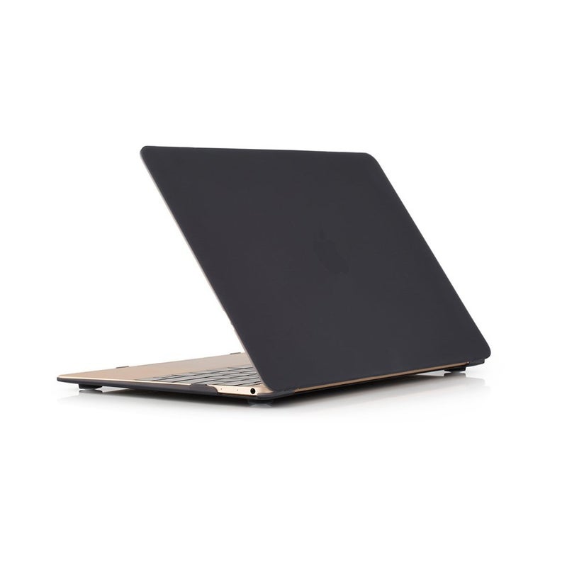 RUBAN Hard Shell Protective Case Compatible with MacBook 12 Inch A1534, Slim Snap On Cover (Black) - Image 1